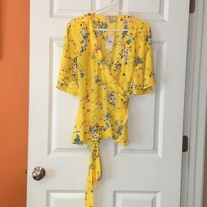 Blouse from Loft, bright yellow w/flowers